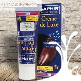 Крем для обуви Saphir Creme de Luxe 75 мл белый